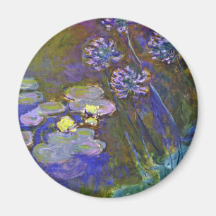 Aimant Claude Monet Water Lilies et Agapanthus