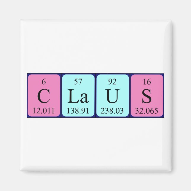 Aimant Claus'aimant nom de table périodique (Devant)