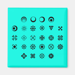 Aimant Clé de code de chiffrement ABC to Circle Symboles