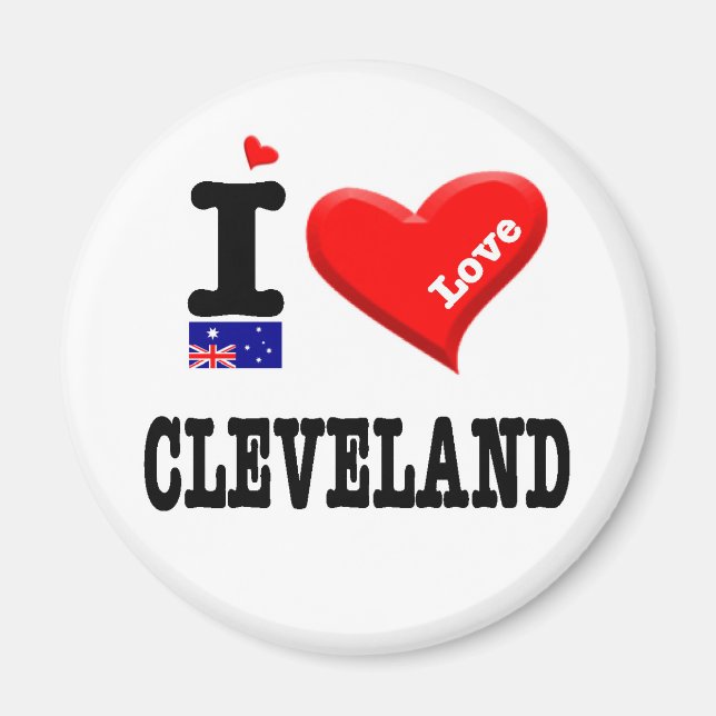 Aimant CLEVELAND - I Love (Devant)
