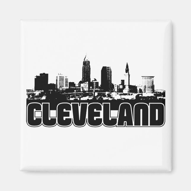 Aimant Cleveland Skyline (Devant)