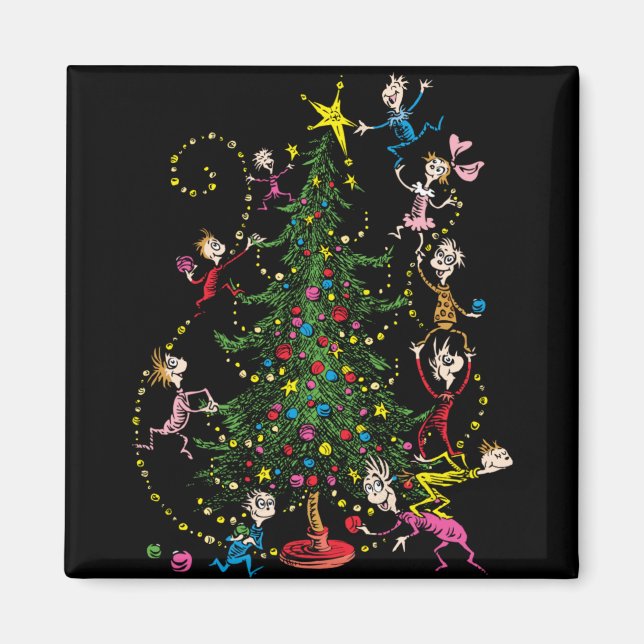 Aimant Clic Christmas Tree T Shirt  (Devant)