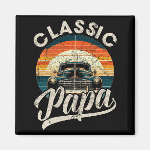 Aimant Clic Papa Homme Citation Drôle Amateur de Voiture 
