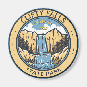 Aimant Clifty Falls State Park Indiana Badge