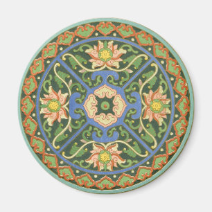 Aimant Cloisonne Chine Patter Asiatique Oriental