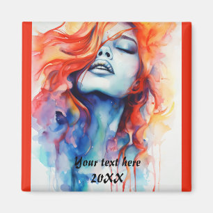 Aimant Closed Eyes Ginger and Water Nom personnalisé