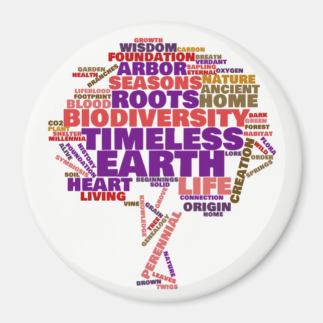 Aimant Cloud de balise de l'arbre de vie inspirationnel (Devant)