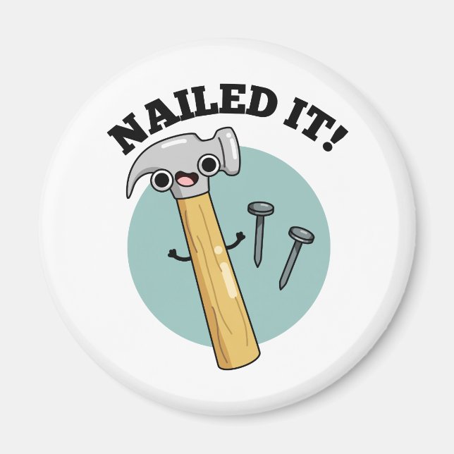 Aimant Cloué Il Drôle Marteau Clou Nail Pun (Devant)
