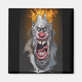 Aimant clown brûlant