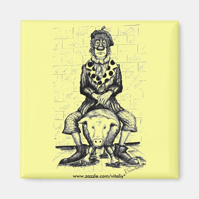 Aimant clown triste (Devant)