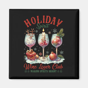 Aimant Club d'amoureux du vin de Holiday Spirit Fabriquan