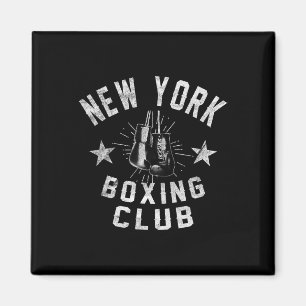 Aimant Club de boxe de New York - Boxer Vintage en détres