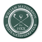 Club de golf personnalisé Nom Vert