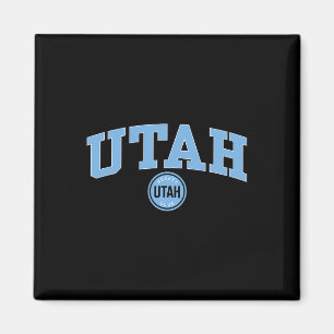 Aimant Club de hockey Utah Arch sur gris Nhl sous licence