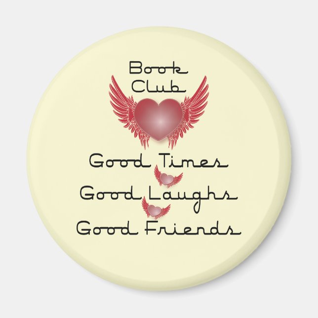 Aimant club de livres avec conception cardiaque (Devant)