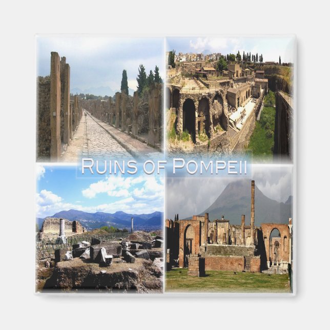 Aimant CMP010 NAPLES, RUINES DE POMPEII, POMPEI, Frigo (Devant)