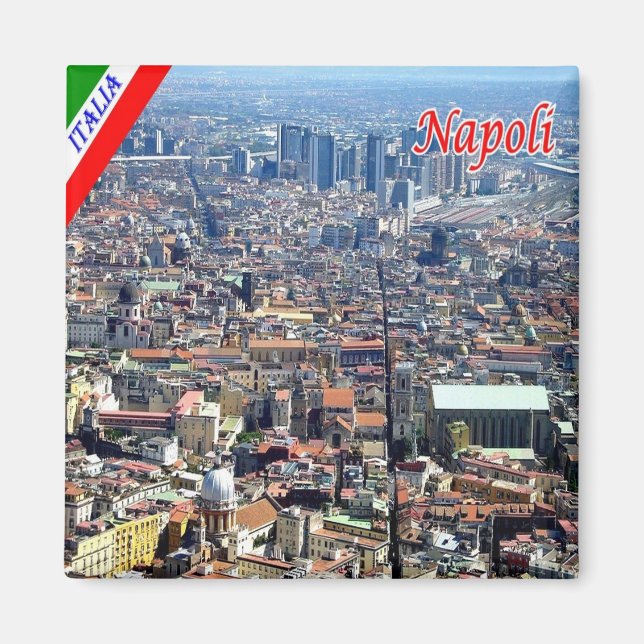 Aimant CMP054 NAPLES, Vieille Ville, Campanie Italie, Fri (Devant)