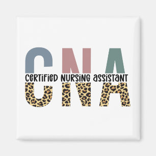 Aimant CNA Certified Nursing Assistant Cheetah Print