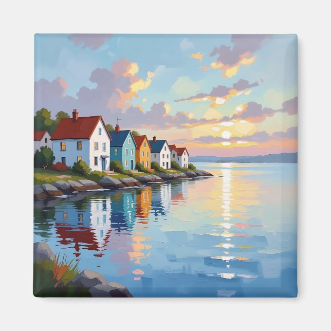 Aimant Coastal Themed | Beach Homes on the Bay   (Devant)