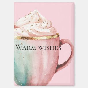 Aimant Coca de Noël Or Blush Mint rose Chaleureux Voeux