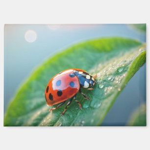 Aimant Coccinelle Nature Colorée Faune Sérène Tranquille