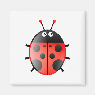 Aimant Coccinelle rouge