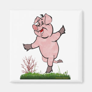 Aimant Cochon Heureux