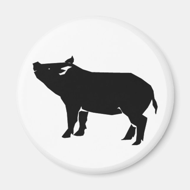 Aimant Cochon noir (Devant)