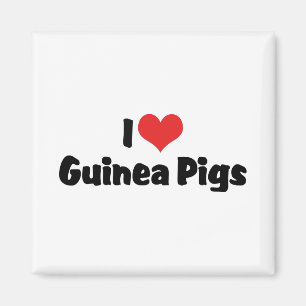 Aimant Cochons d'Inde à coeur que j'aime