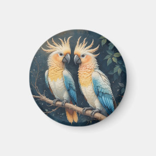 Aimant Cockatoo Parrot Couple