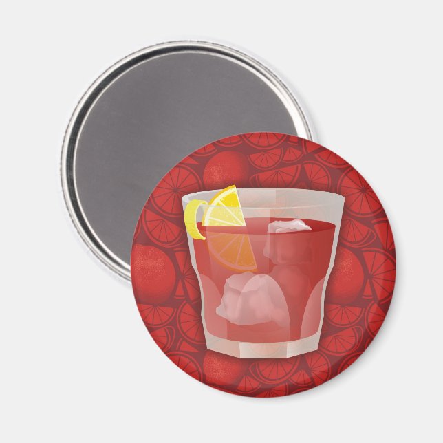 Aimant cocktail Americano (Recto/Verso)