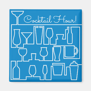 Aimant Cocktail bleu