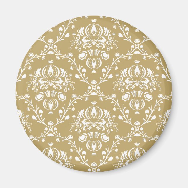 Aimant Cocoa and Cream Damask (Devant)