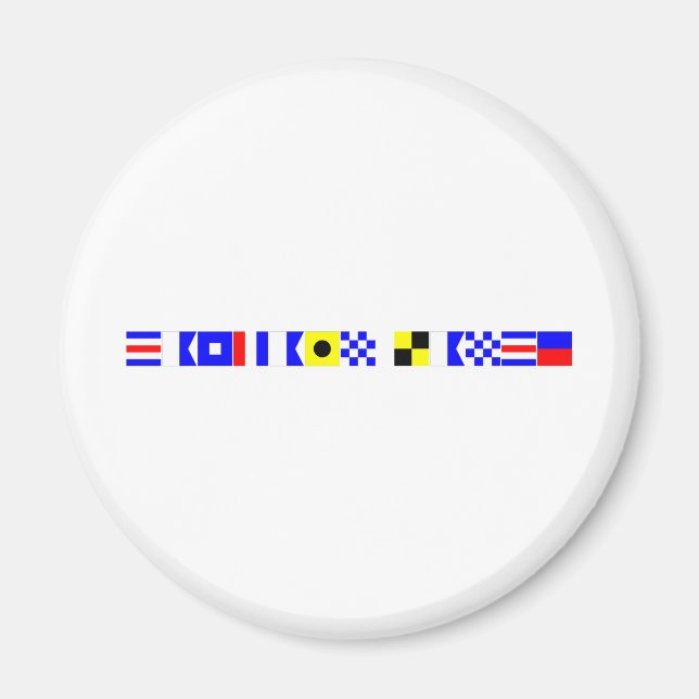 Aimant code drapeau capitaine lance (Devant)