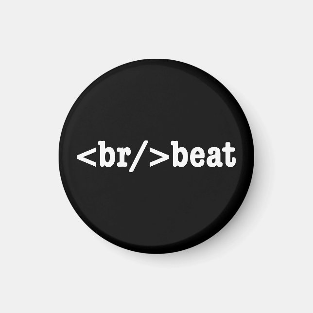 Aimant code HTML breakbeat (Devant)