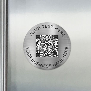 Aimant Code QR - Argent promotionnel