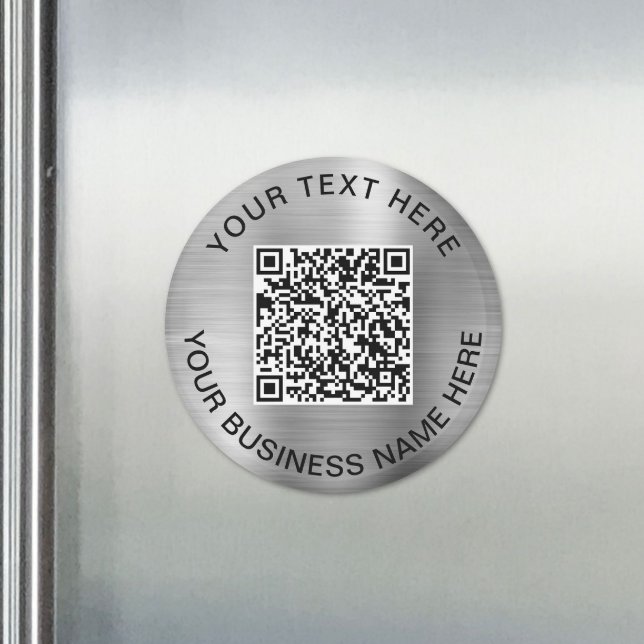 Aimant Code QR - Argent promotionnel (QR Code Promotional Silver Magnet)