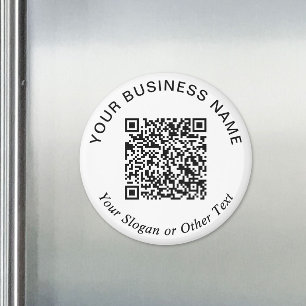 Aimant Code QR d'entreprise Promotional Blanc