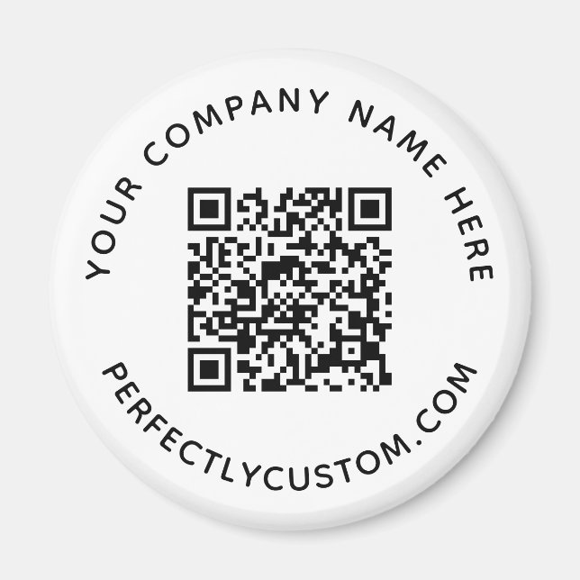 Aimant Code QR et bloc de texte personnalisé (Devant)