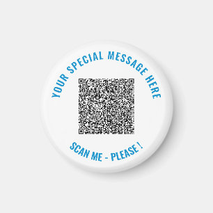 Aimant Code QR personnalisé Texte et couleurs Votre cadea