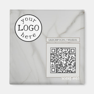 Aimant Code QR pour le Marbre blanc d'affaires/événement 