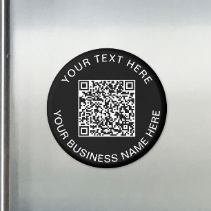 Aimant Code QR promotionnel noir
