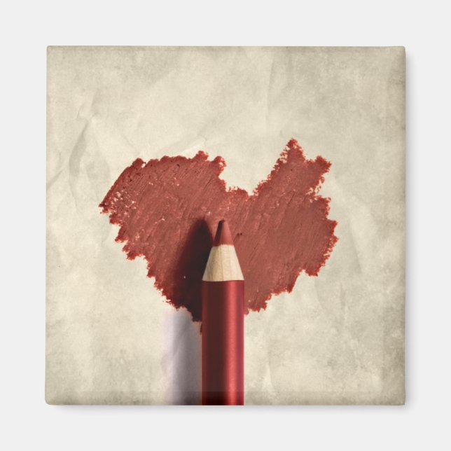 Aimant Coeur à motifs dessinés (Devant)