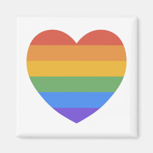 Aimant Coeur arc-en-ciel
