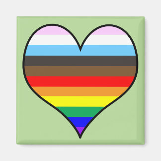 Aimant Coeur arc-en-ciel