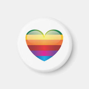 Aimant Coeur arc-en-ciel
