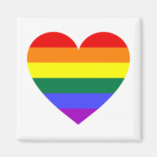 Aimant Coeur arc-en-ciel du Gay pride LGBT
