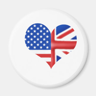 Aimant Coeur britannique américain
