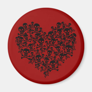 Aimant Coeur crâne