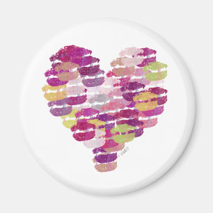 Aimant Coeur d'aimant de baisers